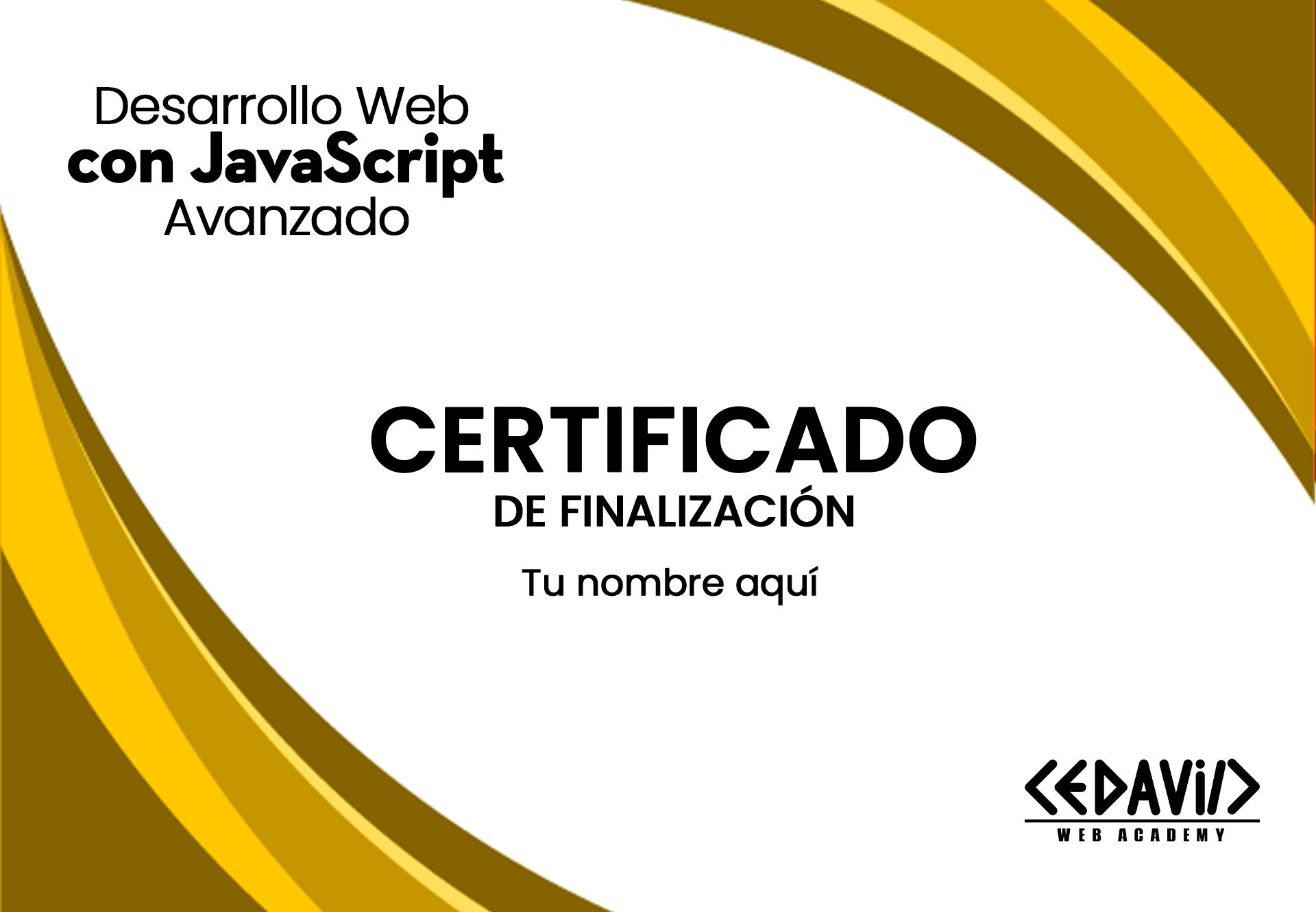 Certificado JavaScript Avanzado